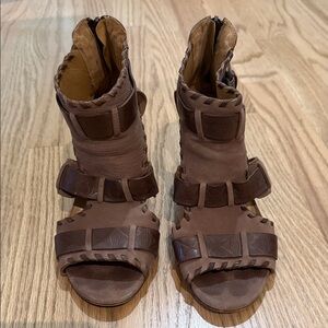 Zita Maria Brown Leather Women's Sandals. Made in Italy. Size 36 (6)